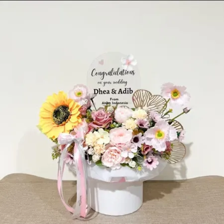 Bloom Box Akrilik Ucapan Wedding Kabupaten Kediri